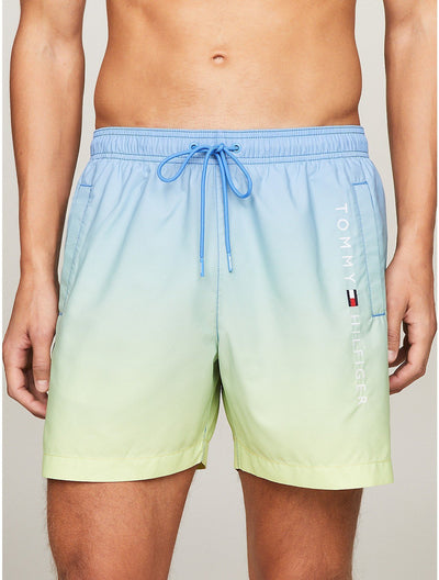 Tommy Hilfiger Ombre Length Drawstring 5" Swim Trunks - Ombre Blue Spell/Yellow Tulip ombre blue spell,yellow tulip