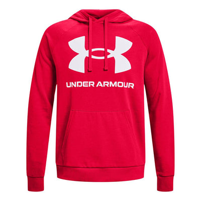 Under Armour Red Rival Fleece Big Logo Pullover Hoodie