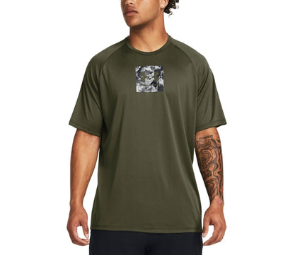 Under Armour Ua Tech Camo - Fill Logo Graphic Performance T - Shirt - Od Green/wht od green,wht