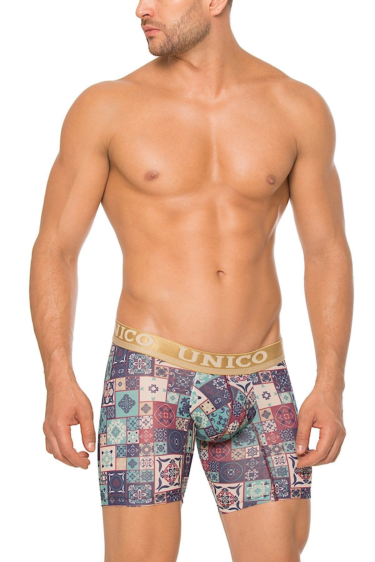 Unico Blue/Multi-Color Borondongo Boxer Brief