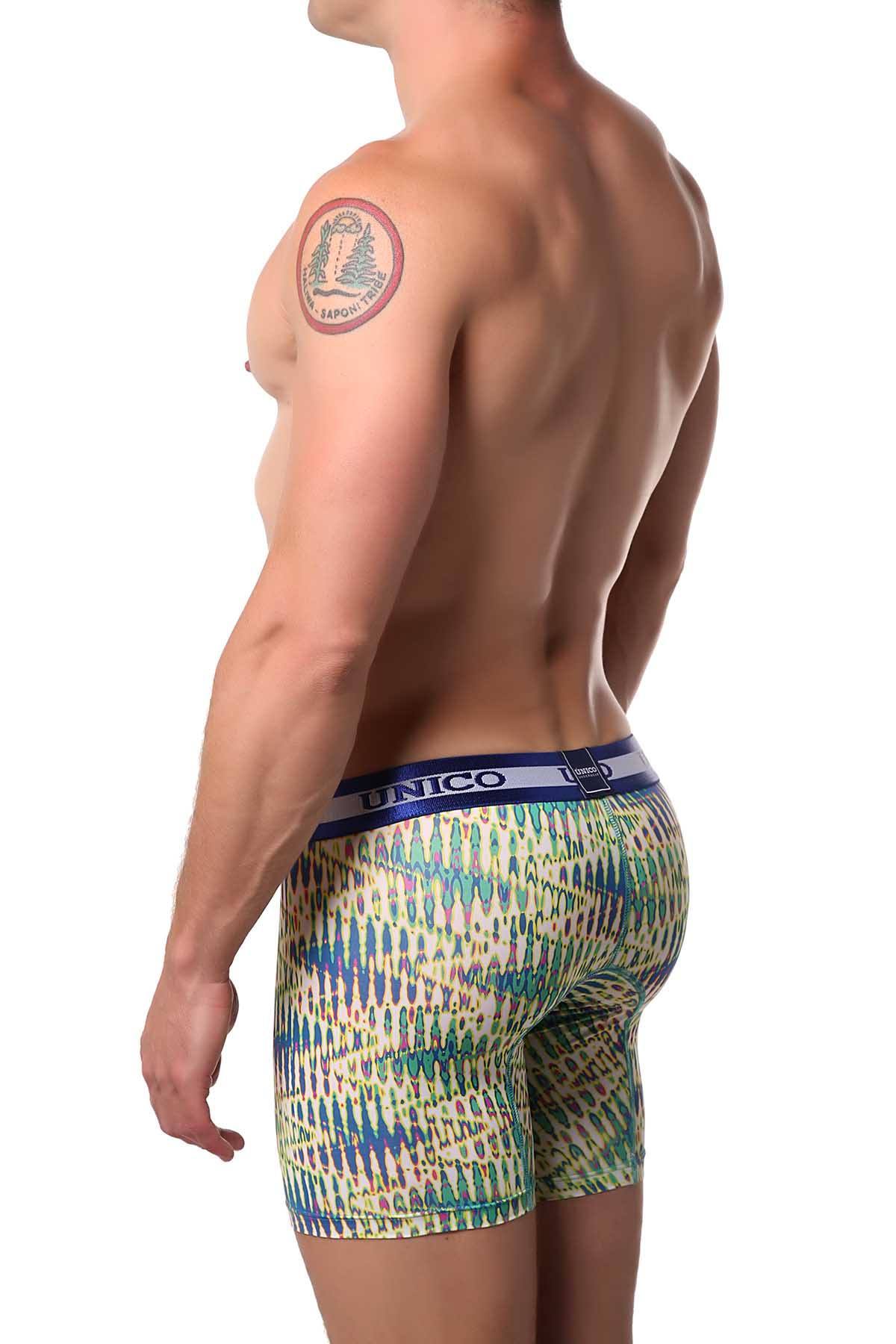 Unico Blue/Multi Soul Boxer Brief