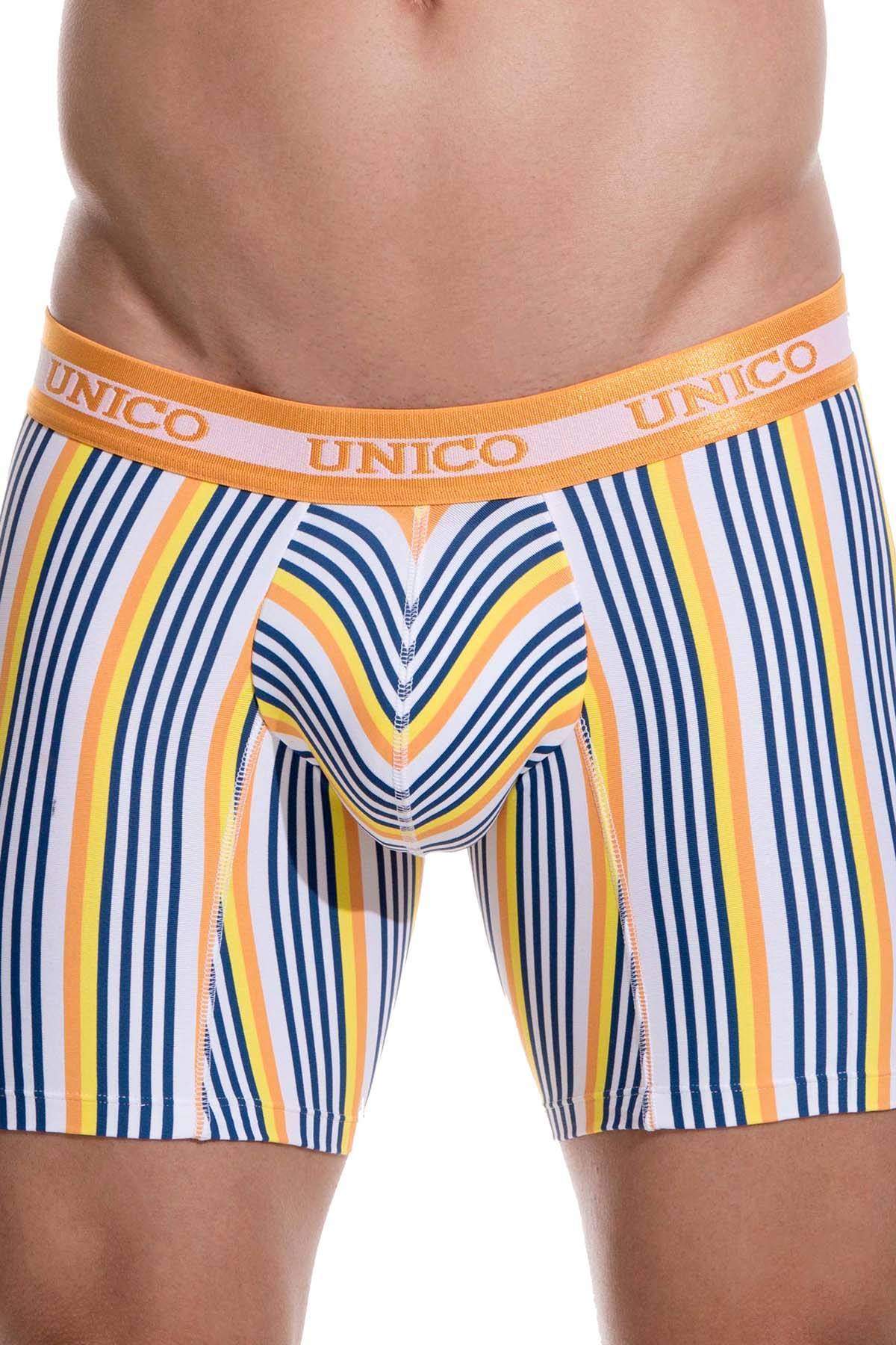 Unico Orange/Multi Striped Nirvana Boxer Brief