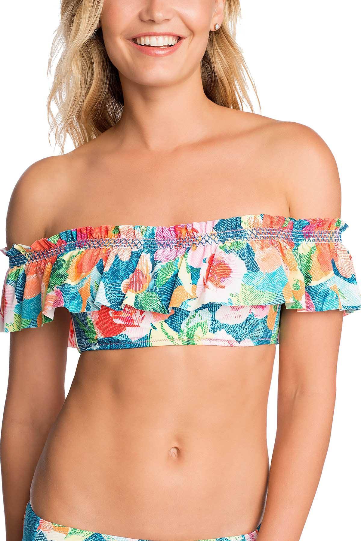 Vera Bradley Layla Off the Shoulder Bikini Top in Multicolor