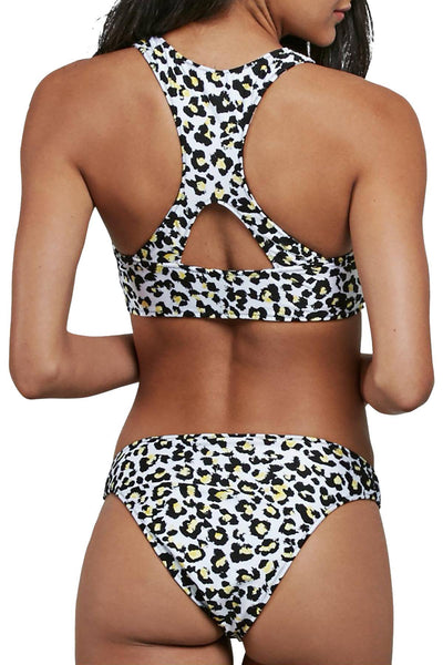 Volcom Seeing Spots High Leg Bikini Bottom in Black