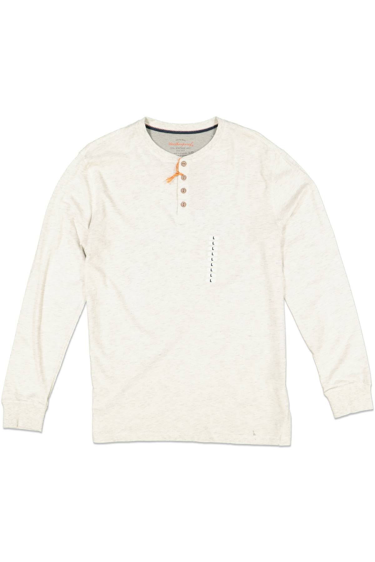 WEATHERPROOF VINTAGE JERSEY HENLEY OATMEAL