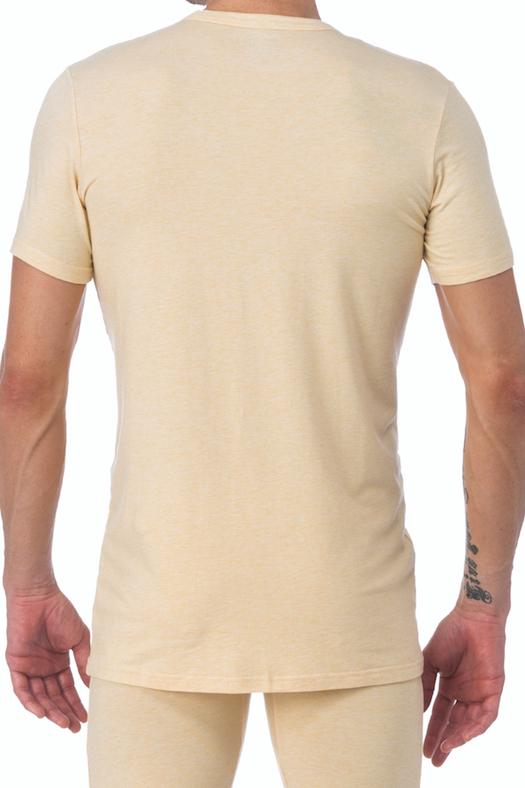 WOOD Straw Yellow Crew Neck Undershirt