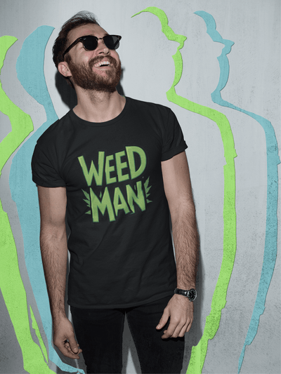 Weed Man Graphic Tee - Black