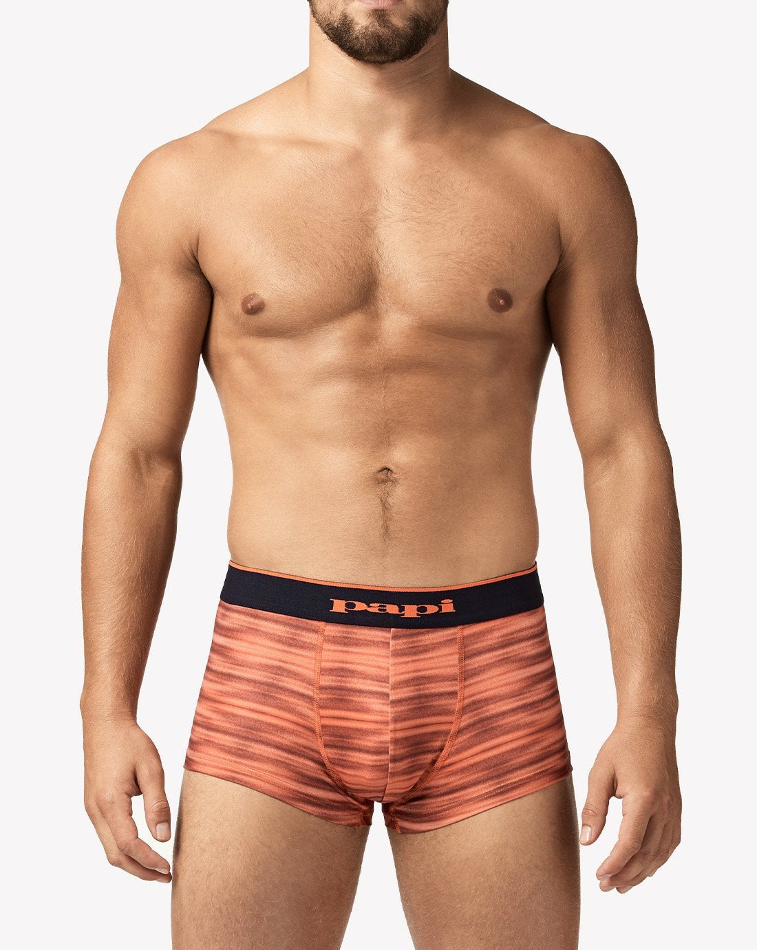papi Orange Space Dye and Maritime Blue 2-Pack Microflex Brazilian Trunks