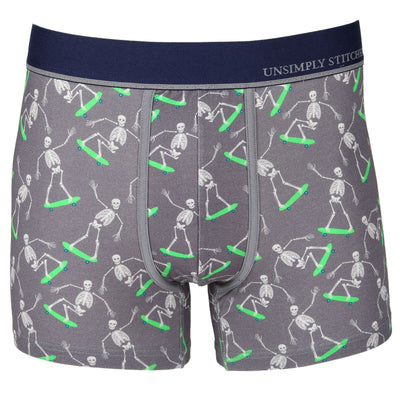 unsimply Stitched grey Skateboarding Skelaton Trunk