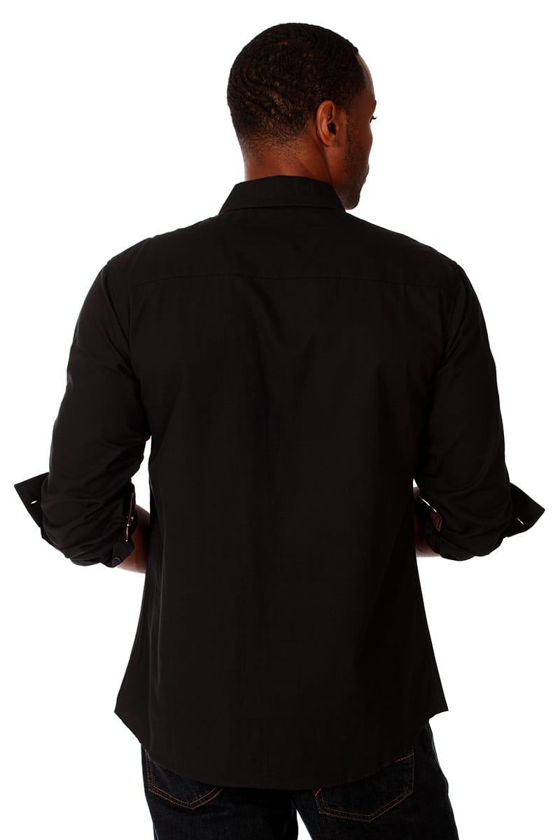 00 Nothing Black Skullgre Button-Up
