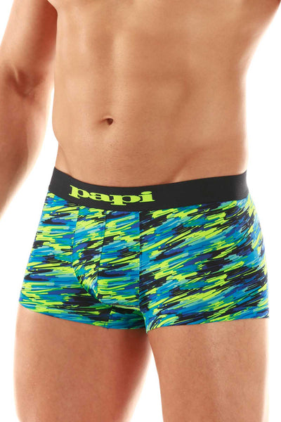 Papi Green Abstract Microflex Brazilian Trunk
