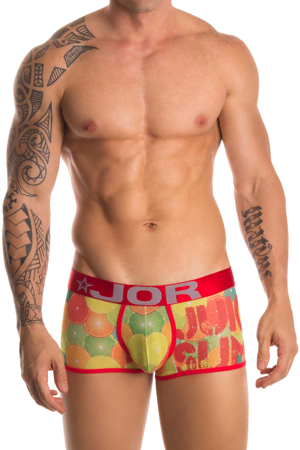 Jor Printed Orange Boxer Trunk