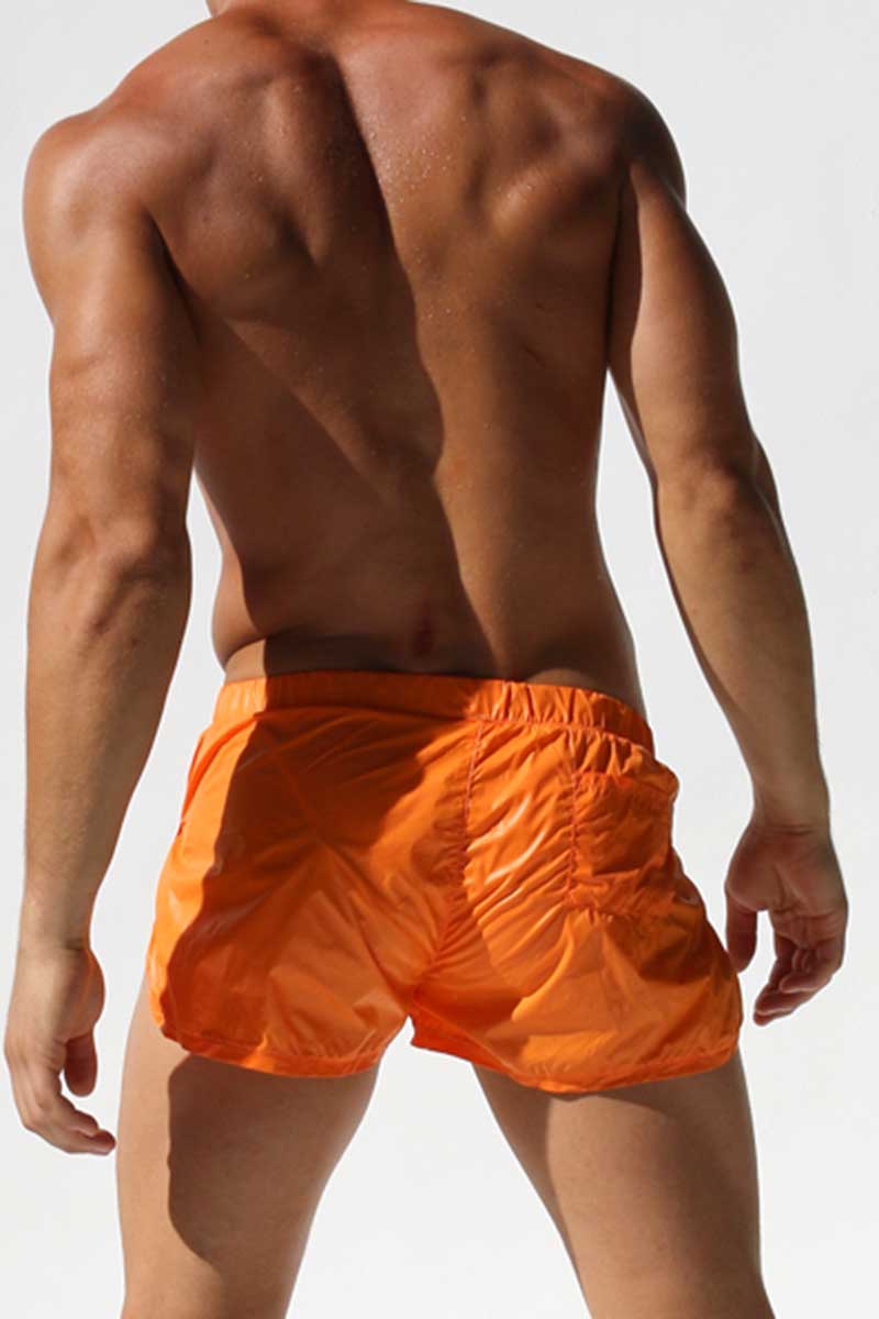 Rufskin Orange Pluton Nylon Split Side Running Shorts