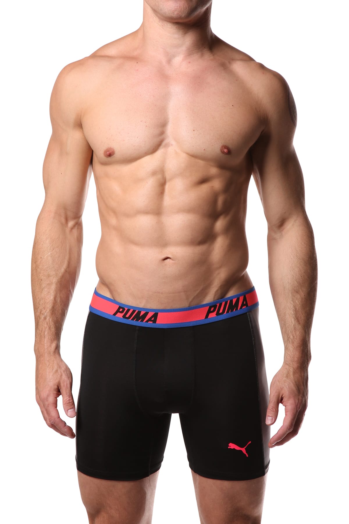 PUMA Light Black & Grey Solid Side Panel Boxer Brief