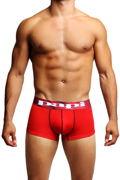 Papi Black/Red Contrast Microfusion Performance Brazilian Trunk 2-Pack