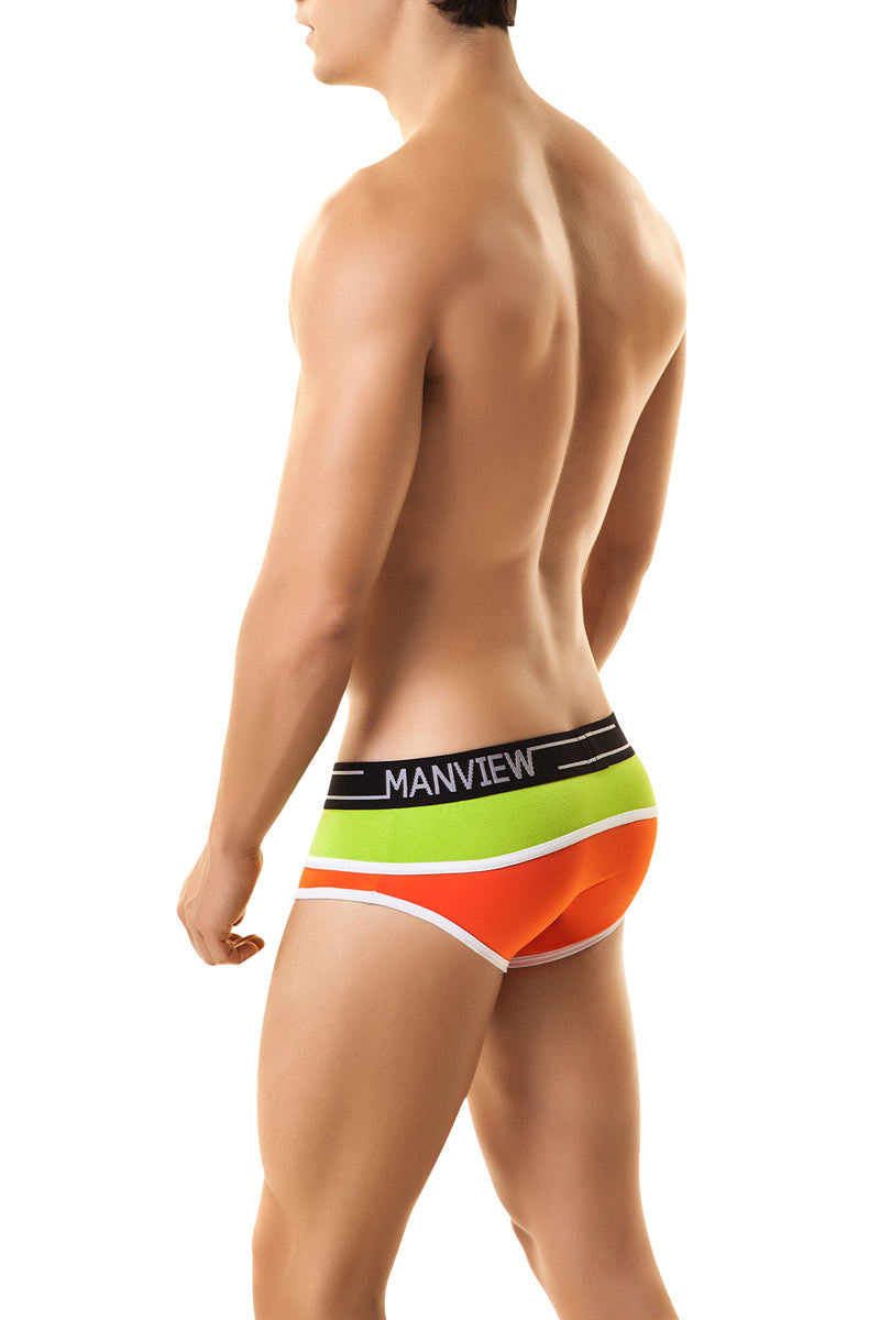 Manview Green & Orange City Boy Brief