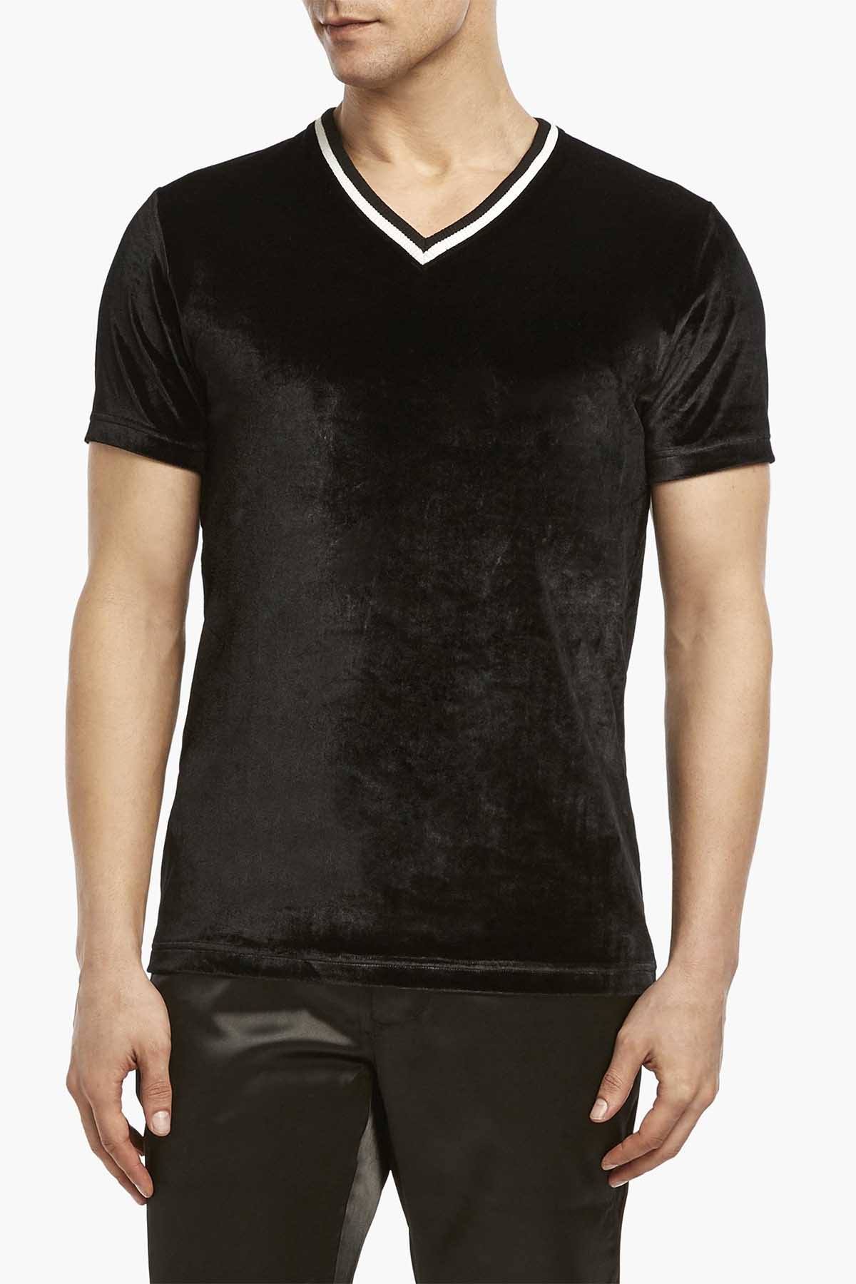 2(X)IST Black/Bronze-Brown After-Hours V-Neck Tee