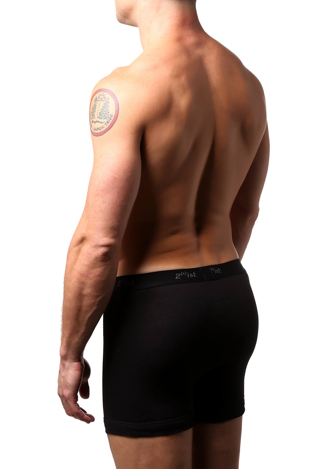 2(X)IST Black Essential Cotton Boxer Brief