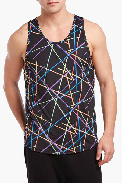 2(X)IST Black Laser-Print Resort-Spa Tank Top