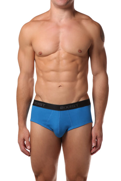 2(X)IST Blue/Black/Lime Green Essential Contour Pouch Brief 3-Pack