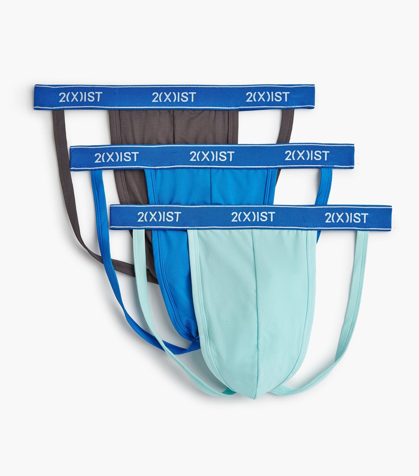 2(X)IST Blue Micro Speed Dri Mesh Jock Strap 3-Pack