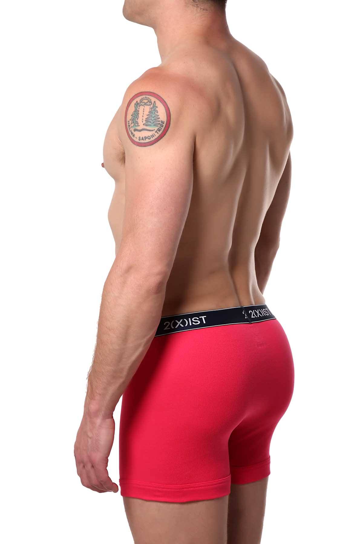 2(X)IST Coral-Pink Essential Cotton Boxer Brief