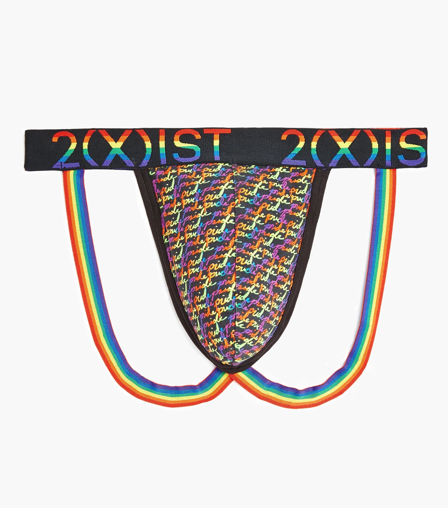 2(X)IST Cursive Pride Cotton Stretch Jock Strap