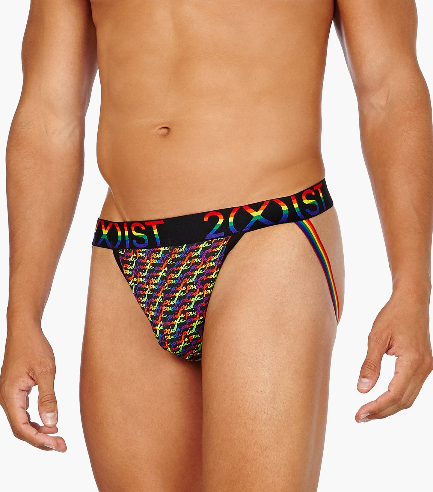 2(X)IST Cursive Pride Cotton Stretch Jock Strap