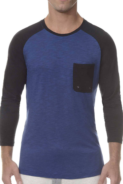 2(X)IST Estate-Blue Core Baseball Pocket Crew Tee