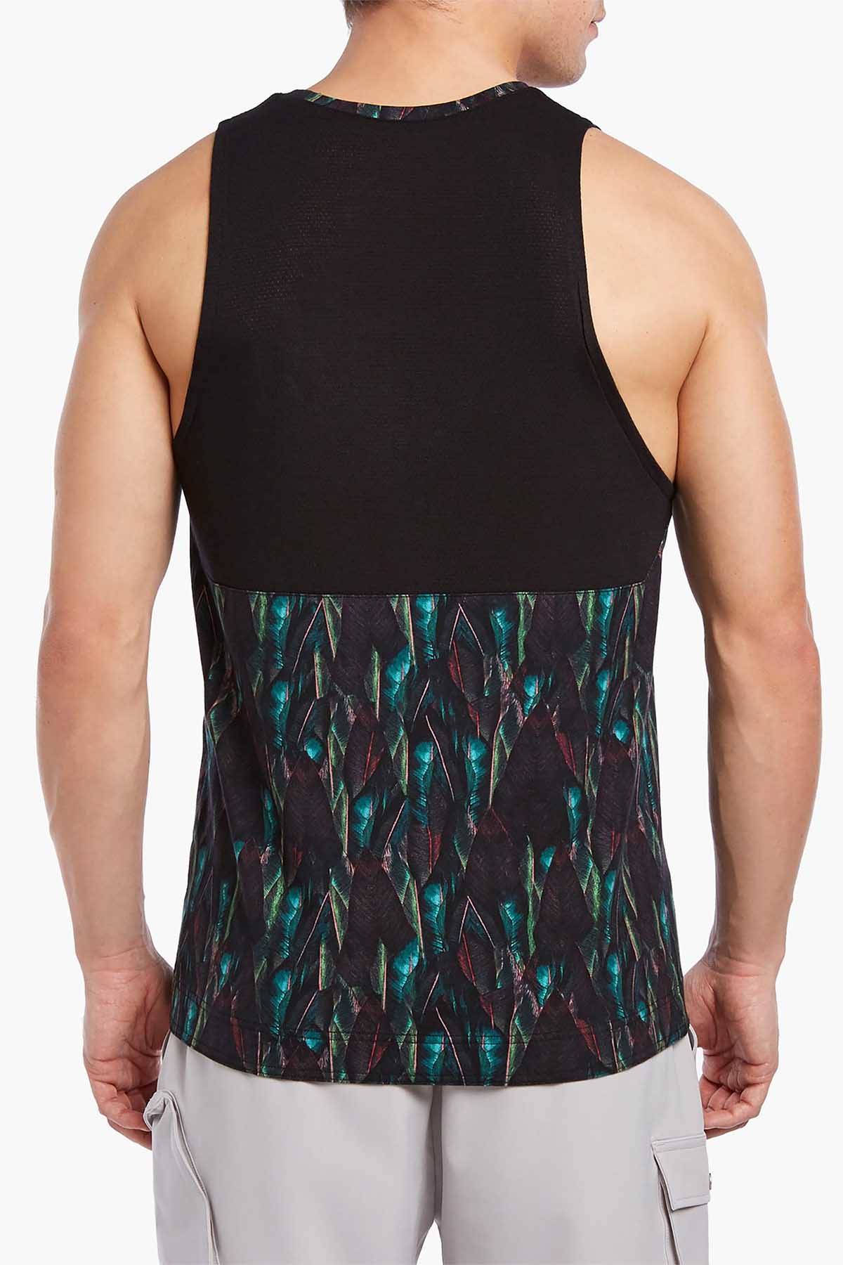 2(X)IST Jungle-Leaf Printed Urban-Jungle Tank Top