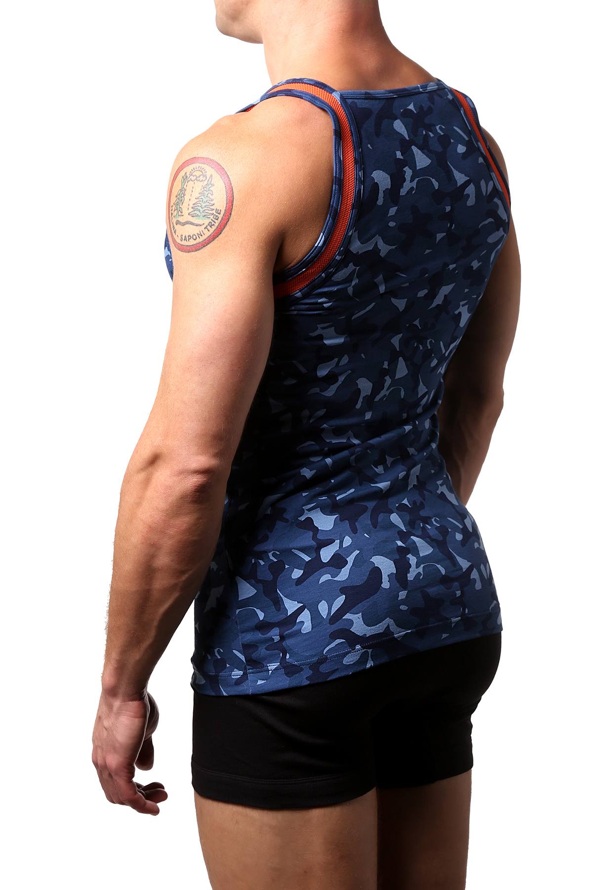 2(X)IST Navy Camo Square Cut Tank