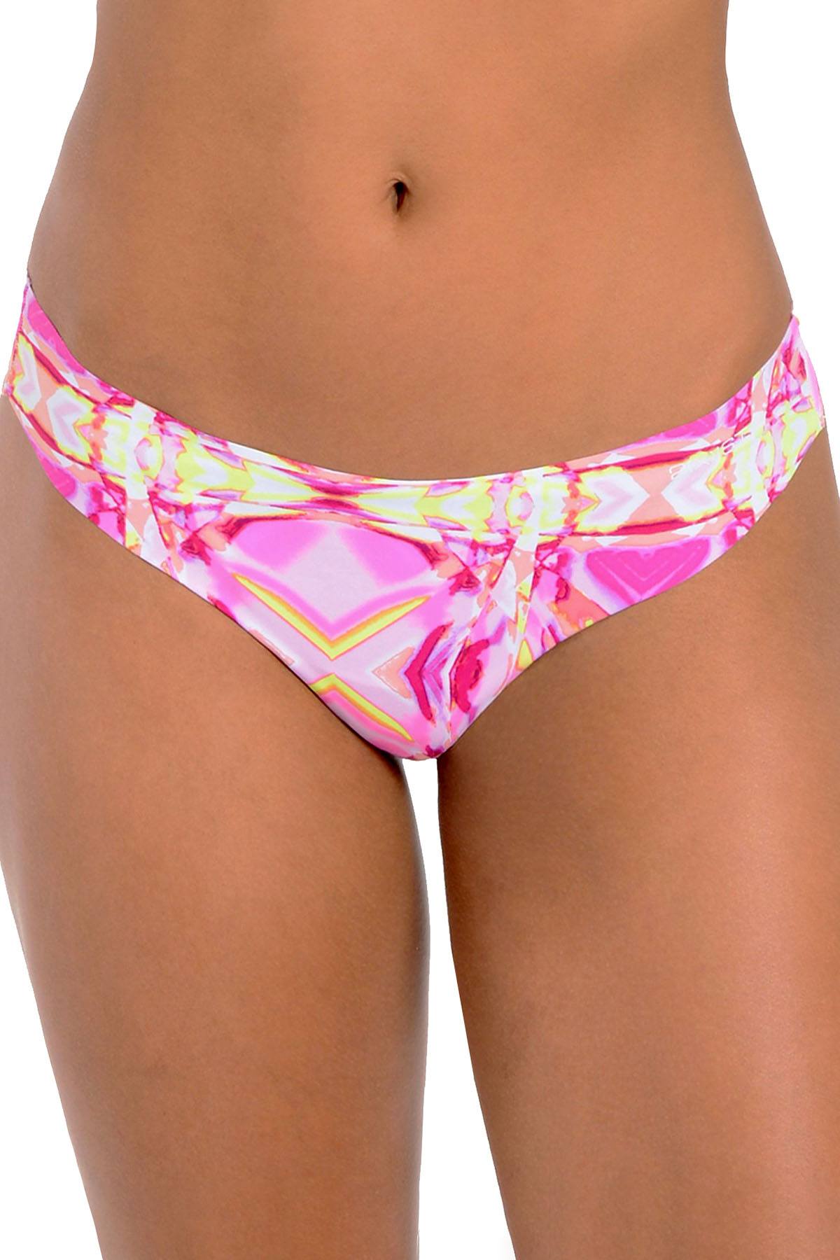 2(X)IST Neon Print Laser Cut Thong