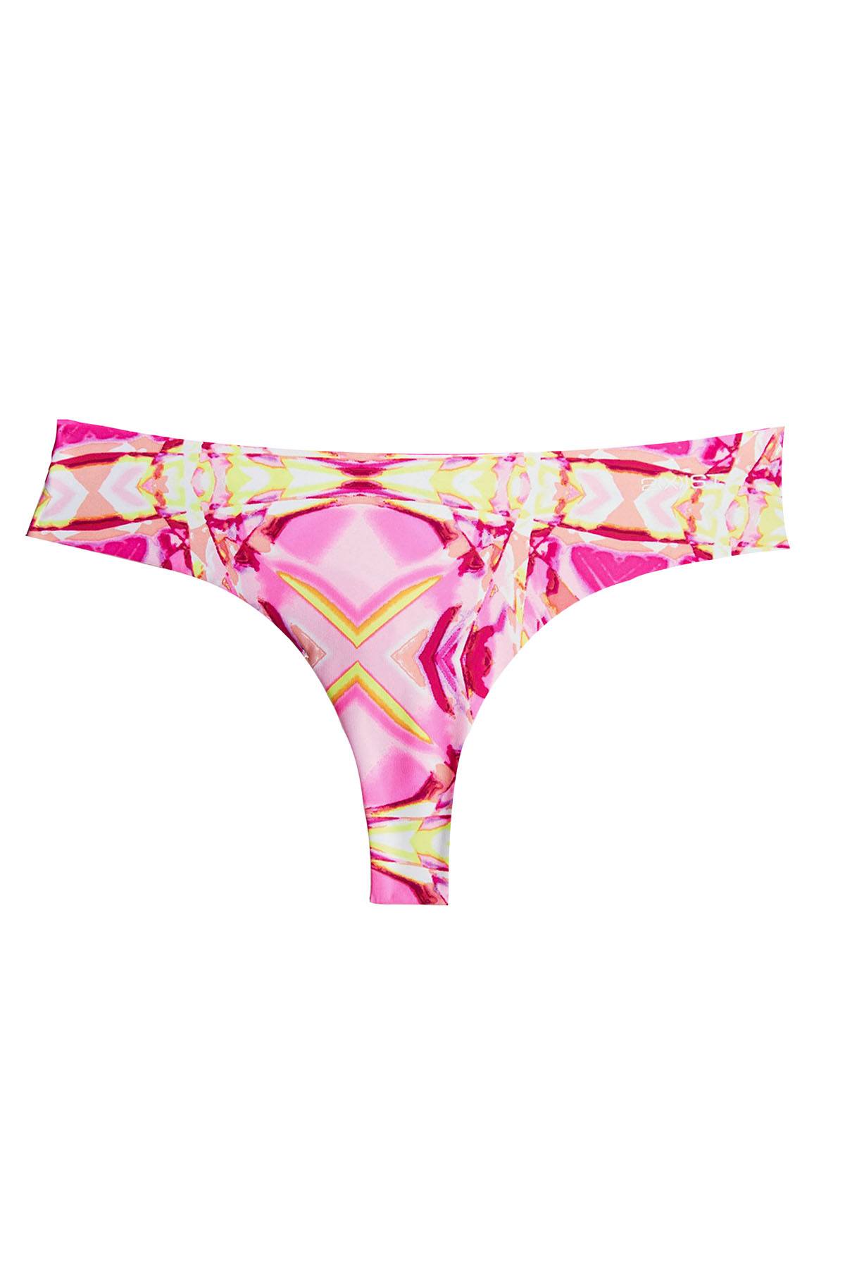 2(X)IST Neon Print Laser Cut Thong