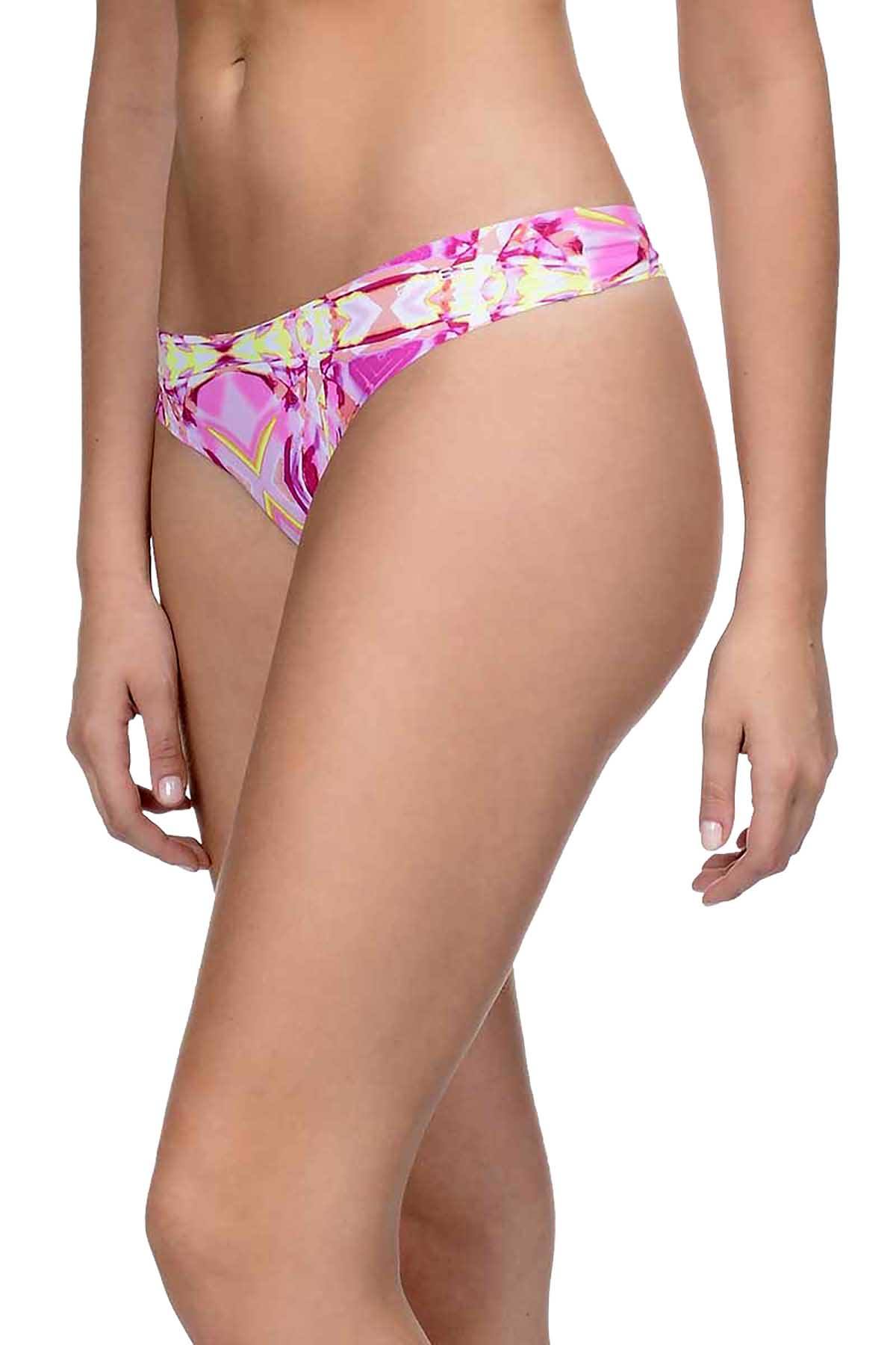 2(X)IST Neon Print Laser Cut Thong