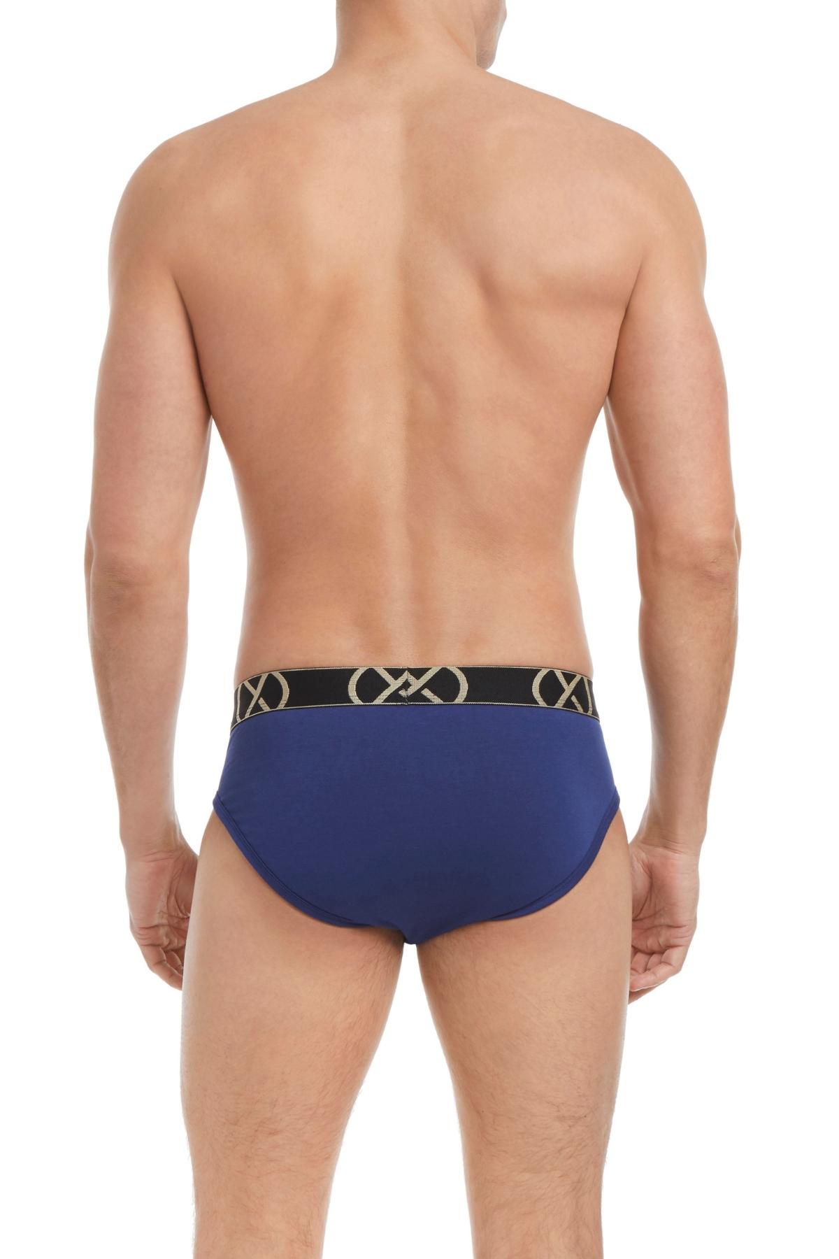 2(X)IST Ocean Purple and Noon Luxe No Show Brief 3-Pack