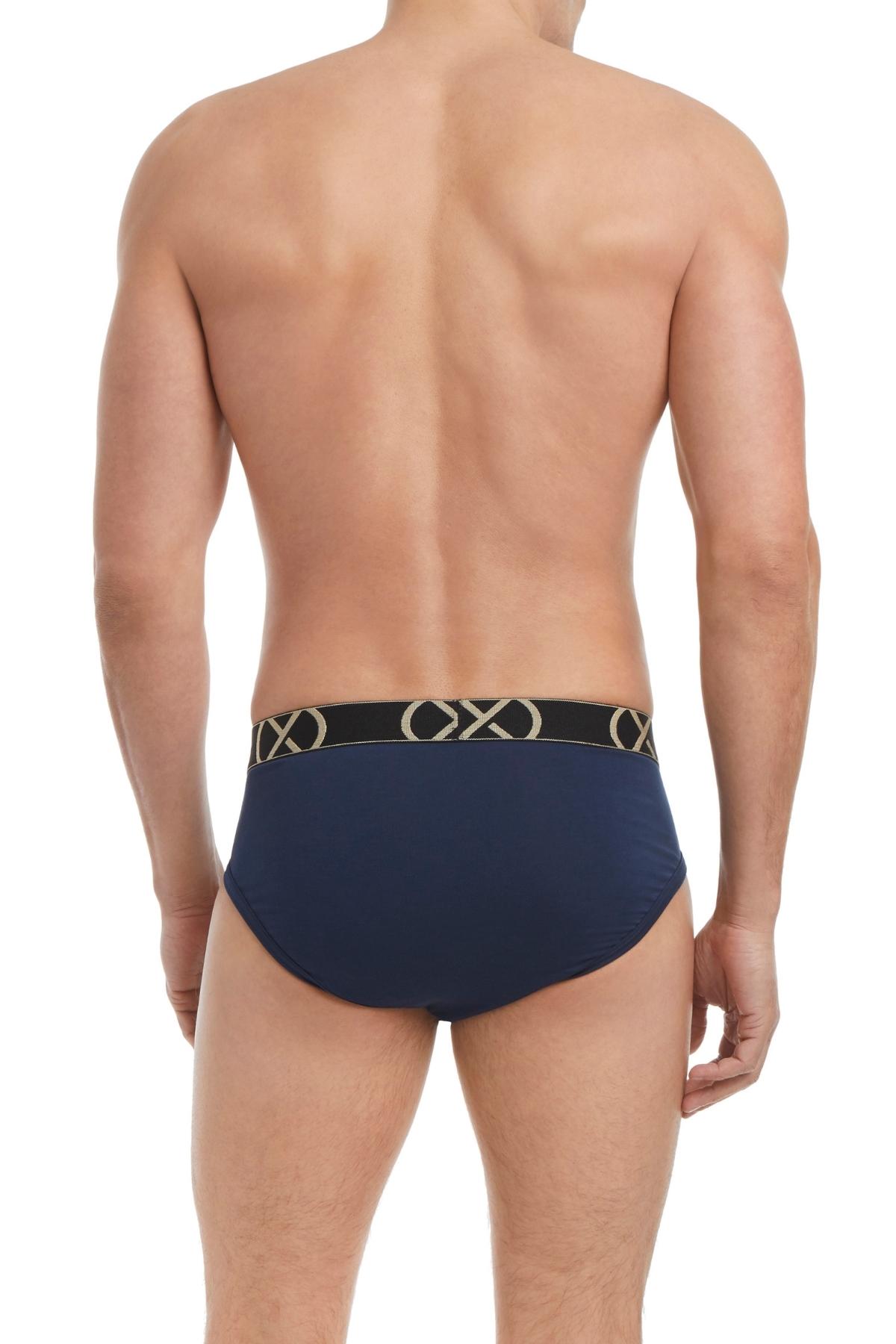 2(X)IST Ocean Purple and Noon Luxe No Show Brief 3-Pack