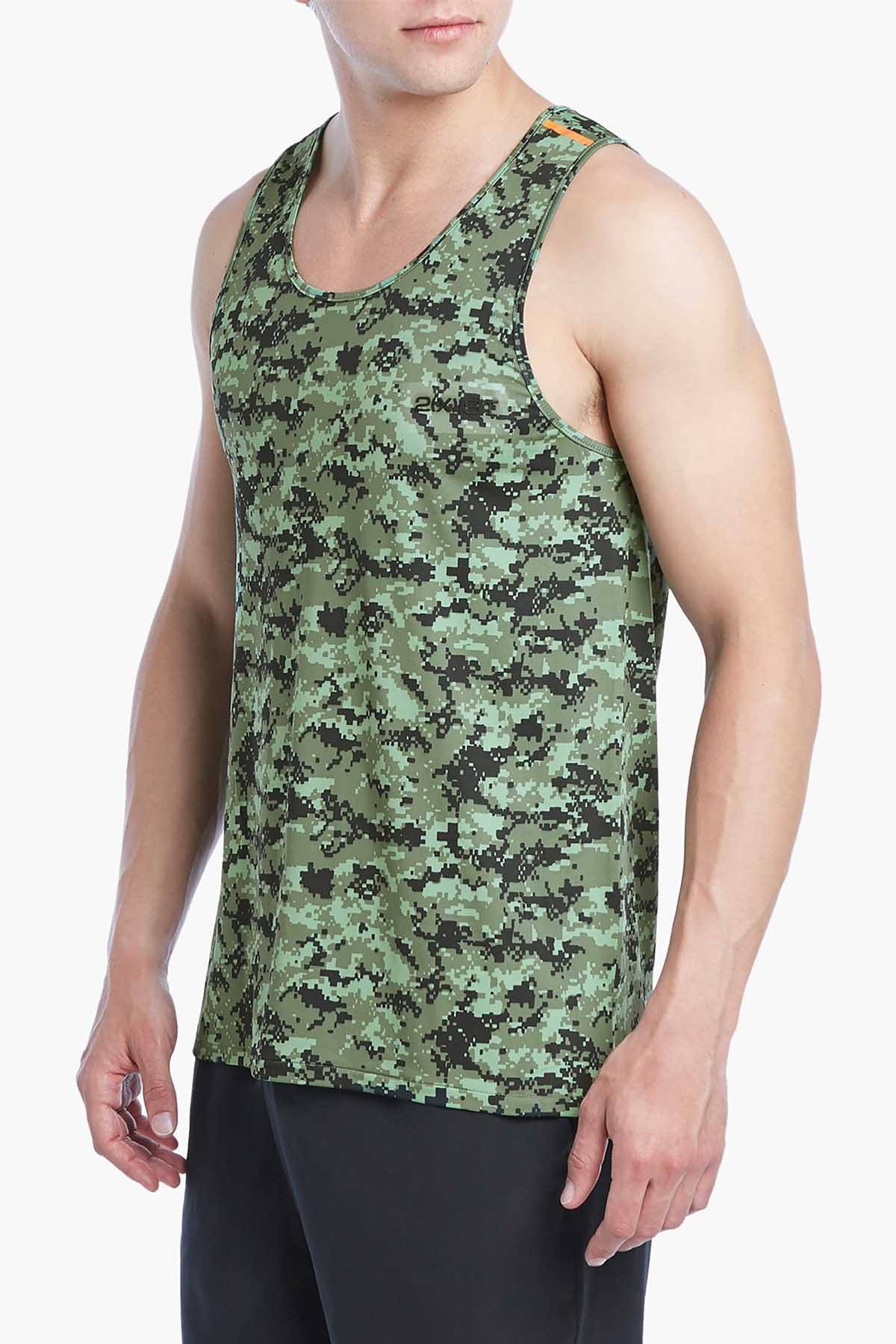 2(X)IST Olive/Black Camo Military Sport Tank Top