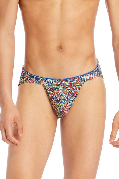 2(X)IST Rainbow Sequin Sliq Micro Sport Brief