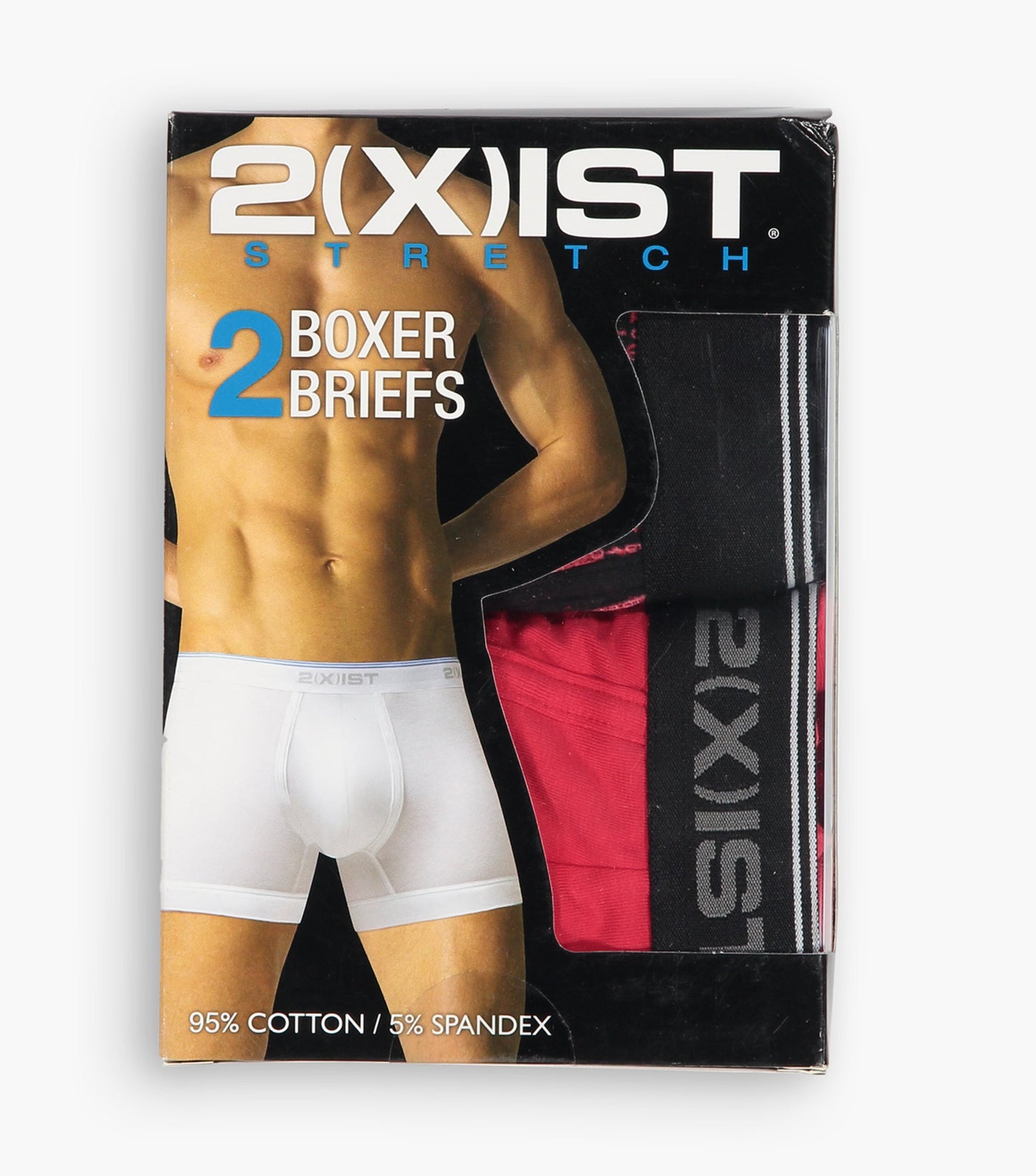 2(X)IST Red Cotton Stretch Boxer Brief 2-Pack