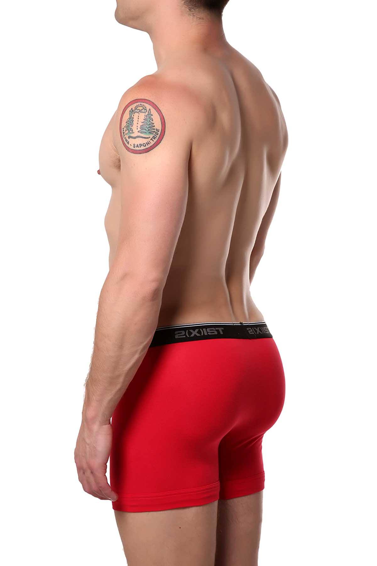 2(X)IST Toreador-Red Essential Cotton-Stretch Boxer Brief