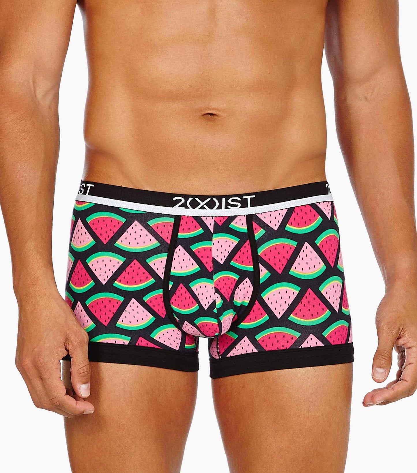 2(X)IST Watermelon Cotton Stretch No Show Trunk 3+1 Bonus Pack