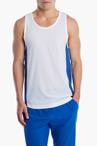 2(X)IST White Varsity Modern Sport Mesh Tank Top
