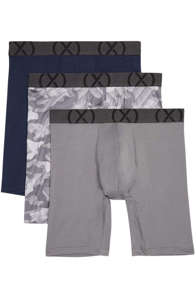2(x)ist Grey Sport Mesh 9" Boxer Brief 3-pack