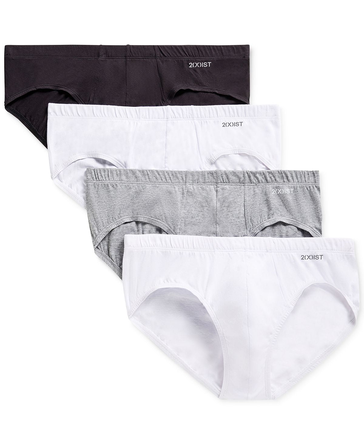 2(x)ist Tagless Bikini Briefs 4 Pack Grey/Black/White