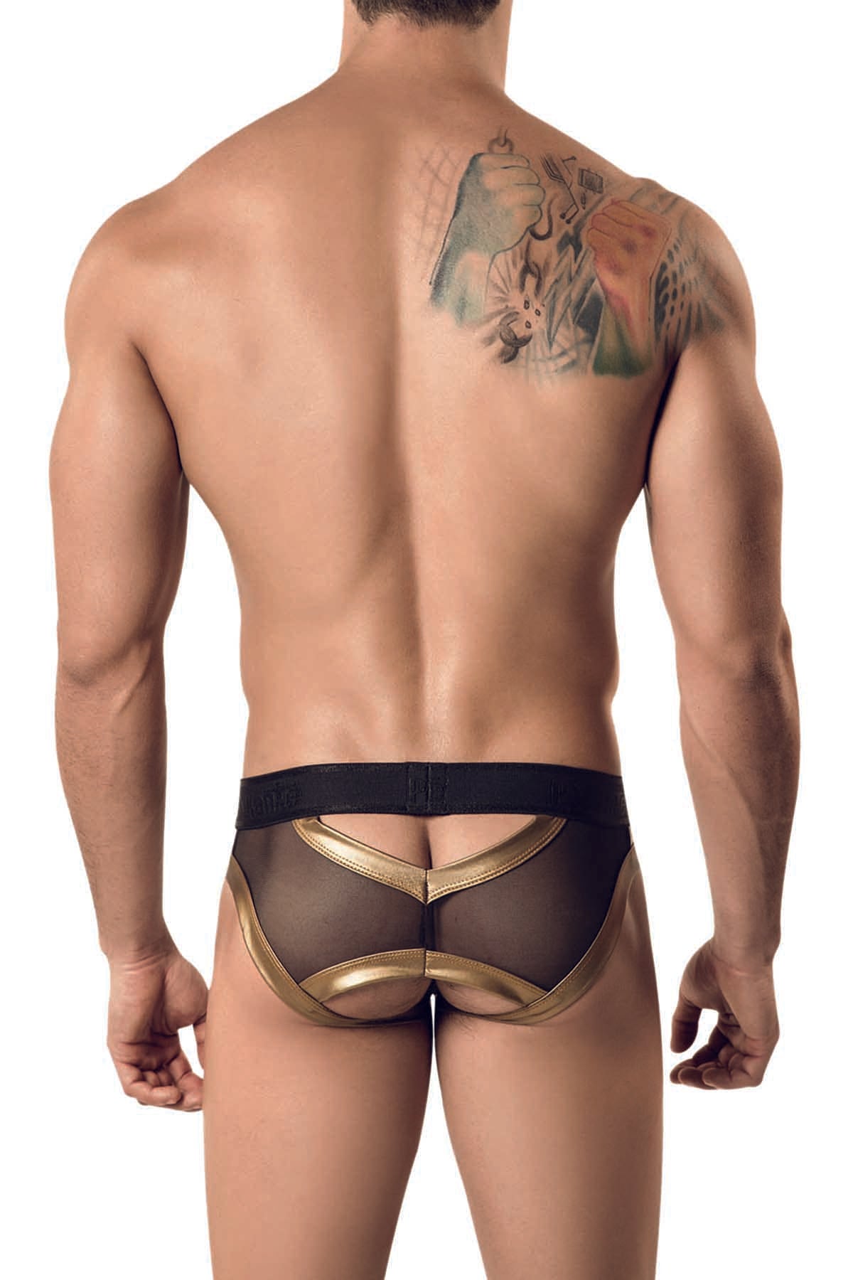 Pikante Gold Exquisiute Mesh Brief