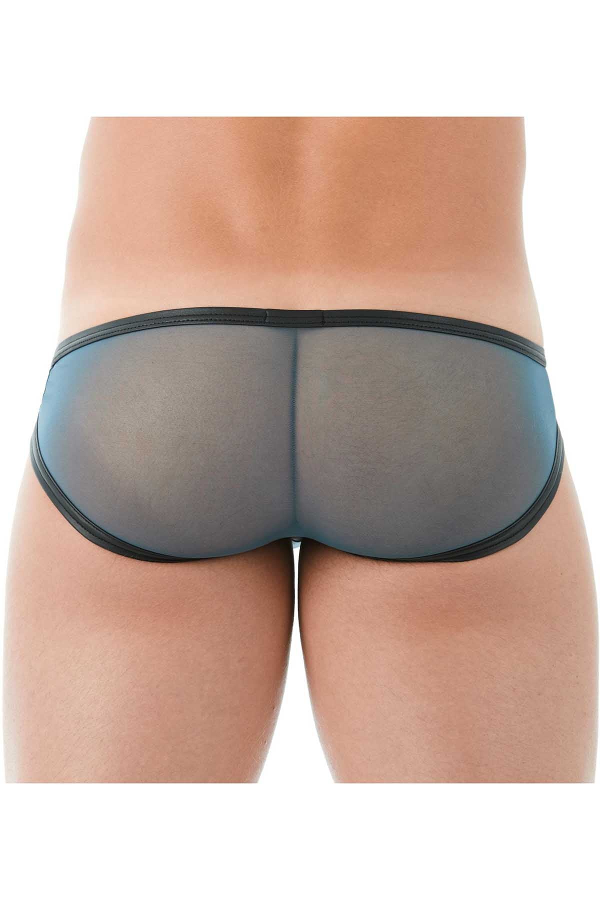 Gregg Homme Blue Break-In Zipper Mesh Brief