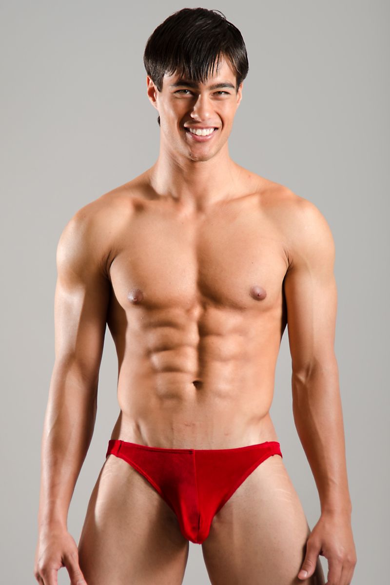 California Muscle Red Mesh Thong