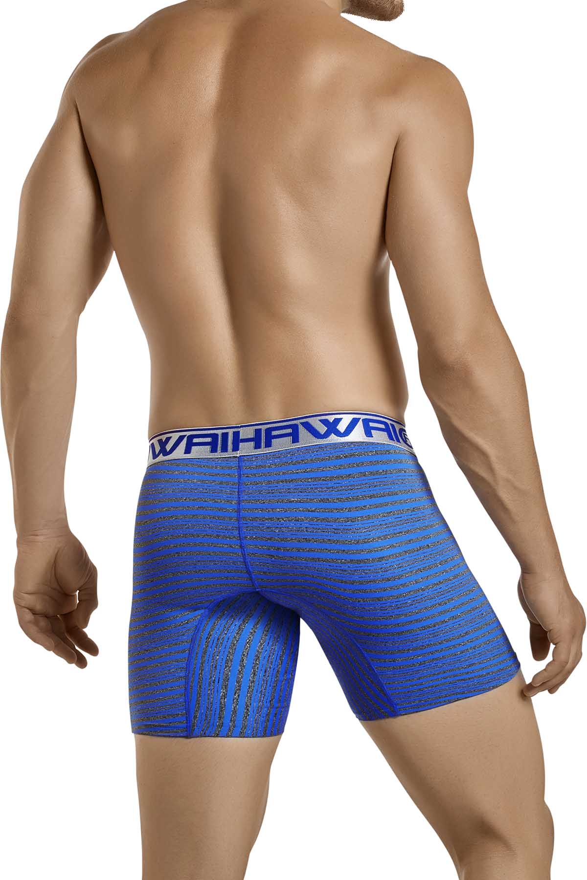 Hawai Electric Blue & Grey Stipe Boxer