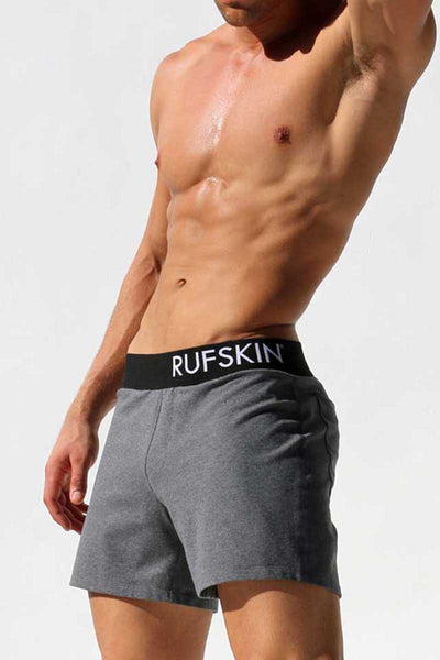 Rufskin Grey Daniel Loose Fit Stretch Lounge Shorts