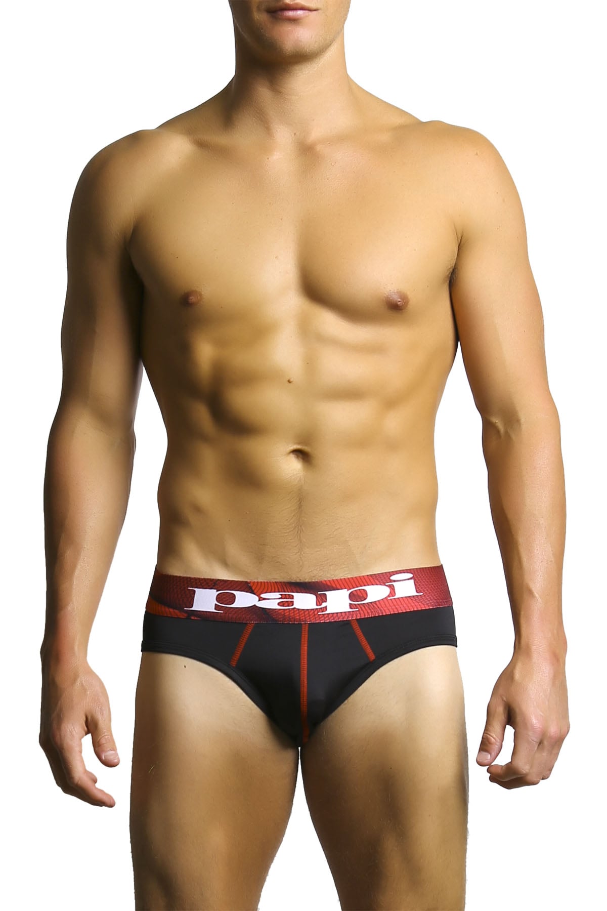 2-Pack Papi Black & Red Microfusion Performance Brief